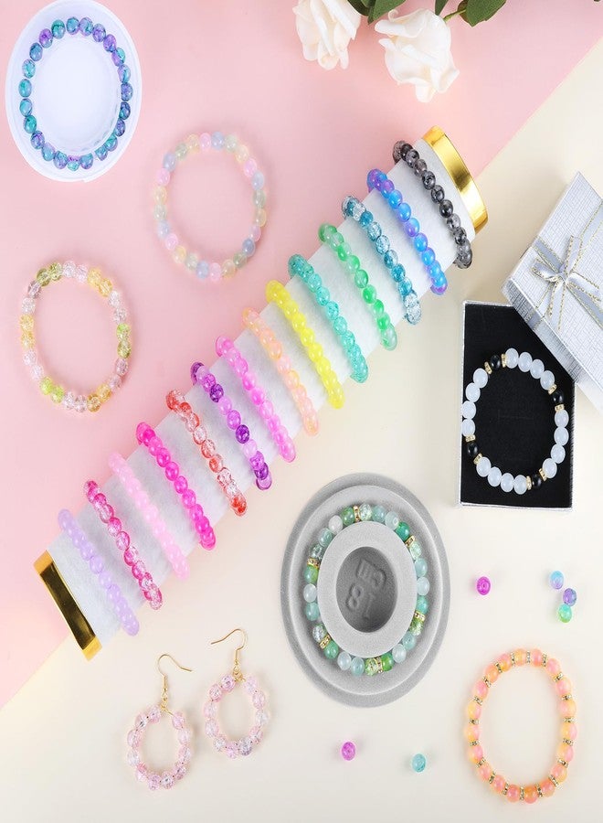 Funtopia 8mm Glass Beads for Jewelry Making, 4 Types 96 Colors Glass Beads Bracelet Making Kit, 2276pcs Round Crystal Beads for Bracelets Necklace Earrings DIY Crafts - Image 2