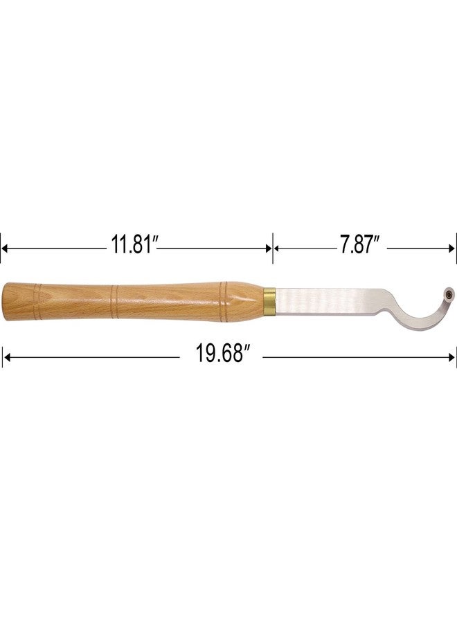 Asieg Tool Swan Neck Hollower Carbide Tipped Wood Turning Tools Bended Lathe Chisel Tool Bar with Ci3 12mm Round Carbide Insert Cutter for Wood Hobbyist or DIY or Carpenter，19.68Inches - Image 2