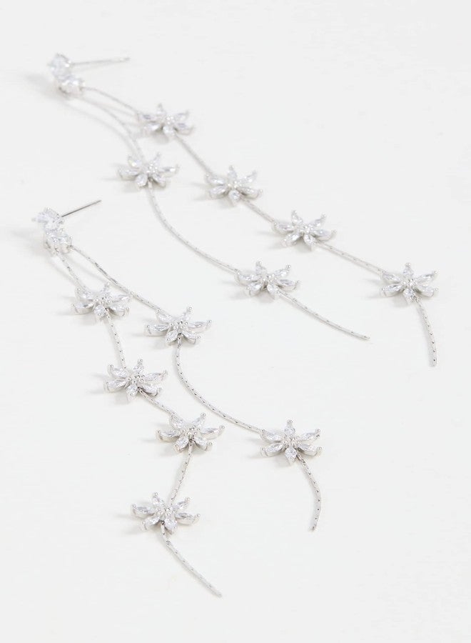 SHASHI Women's Whisper Earrings, White Gold, One Size - Image 3