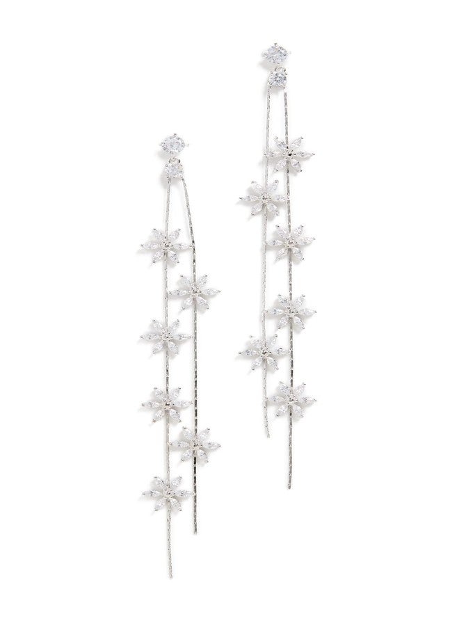 SHASHI Women's Whisper Earrings, White Gold, One Size - Image 1