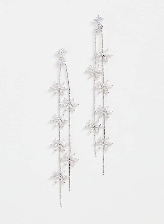 SHASHI Women's Whisper Earrings, White Gold, One Size - Image 2