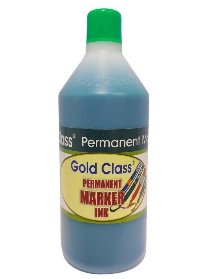Gold Class Permanent Marker Ink, 500ML | Easily refillable | Suitable for Permanent Markers with Multiple Surfaces | Office & School Stationery - Pack of 1 (Green) - Image 1