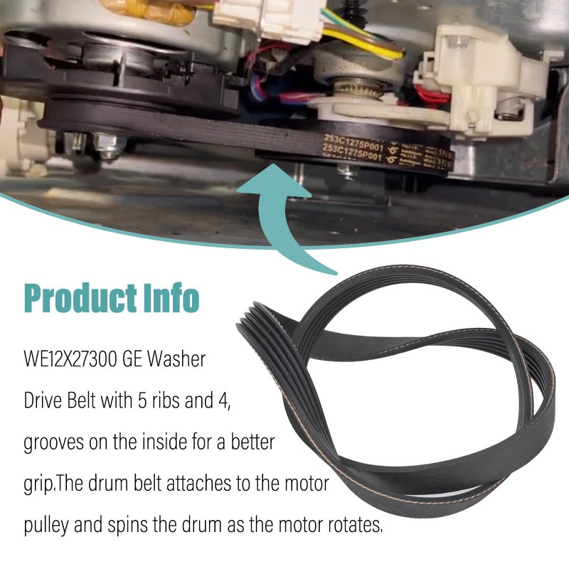 Obida WE12X27300 Compatible with GE Laundry Center/Combo Belt Drive Replaces 4587578, AP6328196, PS12342956, EAP12342956, 253C1275P001, 5PJ587SJ161 Washers - Image 3