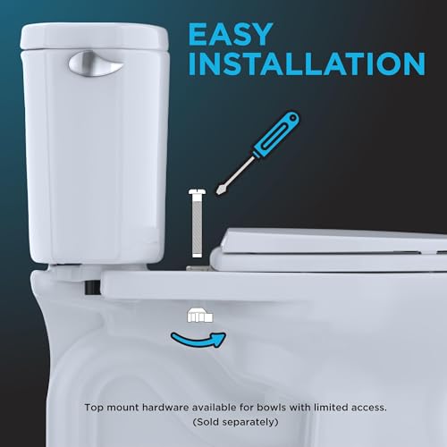 TOTO Guinevere SoftClose® Slow Close Elongated Toilet Seat and Lid, Cotton White - SS224#01 - Image 3