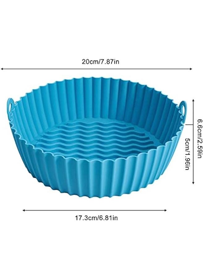 ماركة غير محددة 7.5 Inches Air Fryer Silicone Liner,Non Stick Round Air Fryer Silicone Pot Heat Resistant,Reusable Air Fryers Oven Liner Accessories,Food Safe Air Fryer Accessory,Reusable Air Fryers Oven Round Tray  - Image 4
