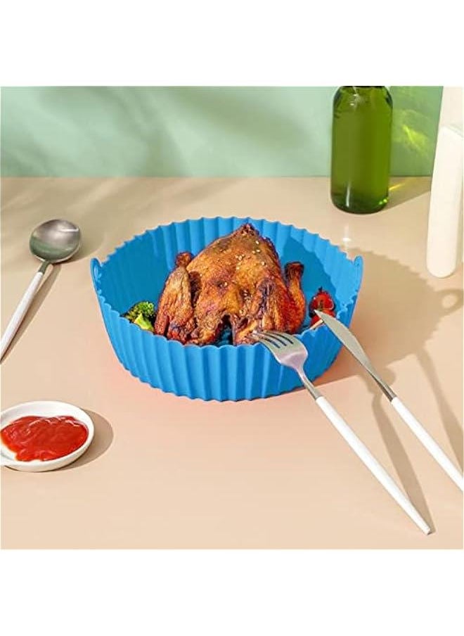 ماركة غير محددة 7.5 Inches Air Fryer Silicone Liner,Non Stick Round Air Fryer Silicone Pot Heat Resistant,Reusable Air Fryers Oven Liner Accessories,Food Safe Air Fryer Accessory,Reusable Air Fryers Oven Round Tray  - Image 5