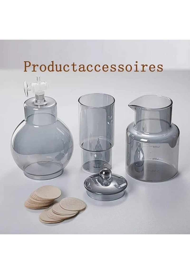 Beauenty Liying Cold Brew Coffee and Tea Maker, 600ml, Dripper with Adjustable Water Flow, Glass Filter, Borosilicate Glass #1  - Image 4