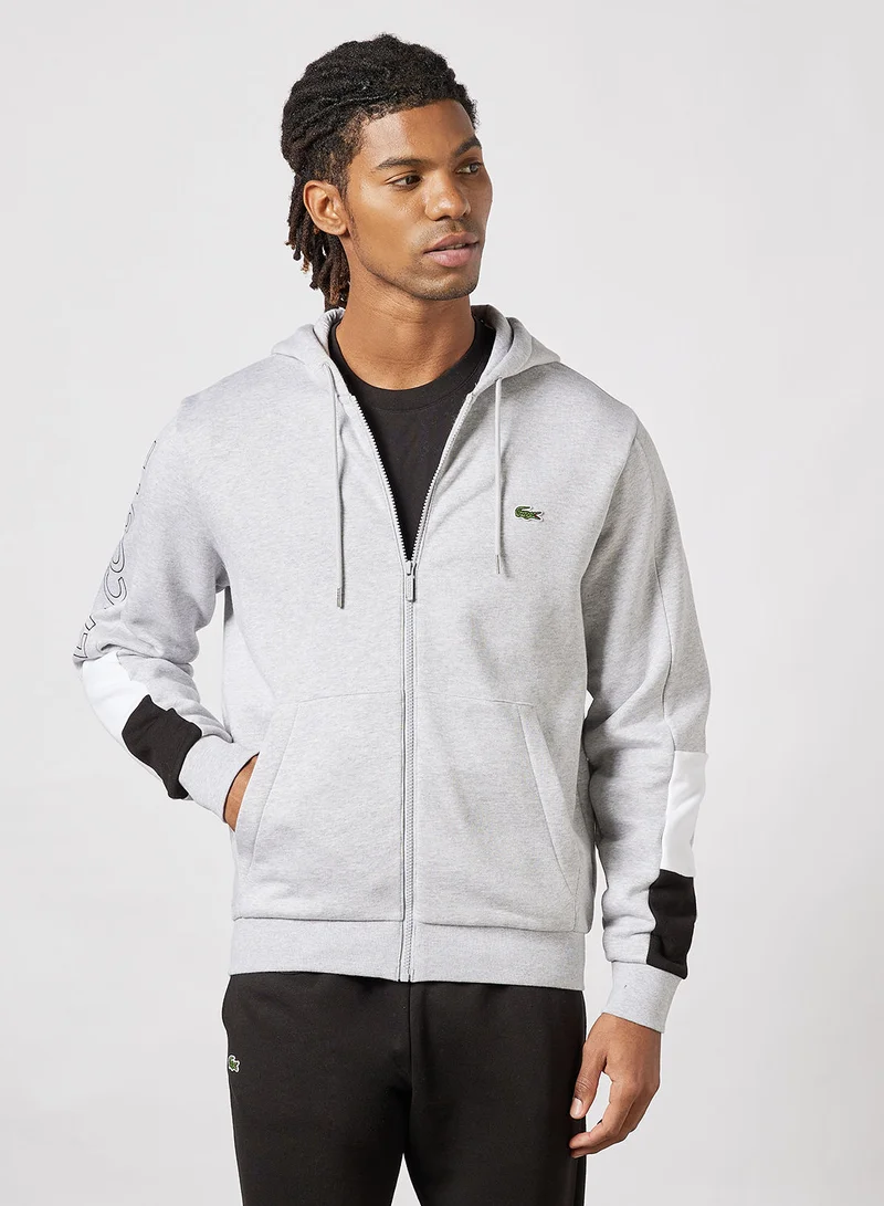 LACOSTE Colorblock Fleece Zip Hoodie