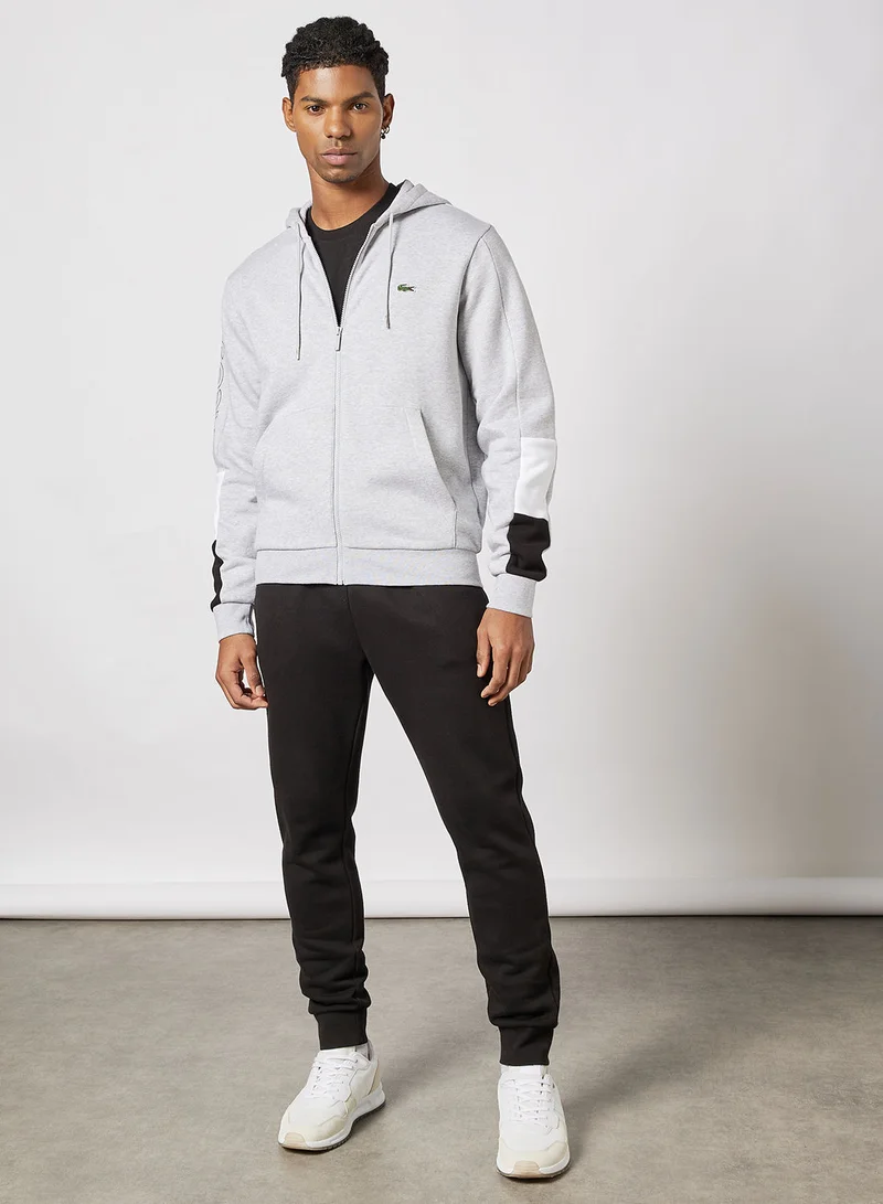 LACOSTE Colorblock Fleece Zip Hoodie