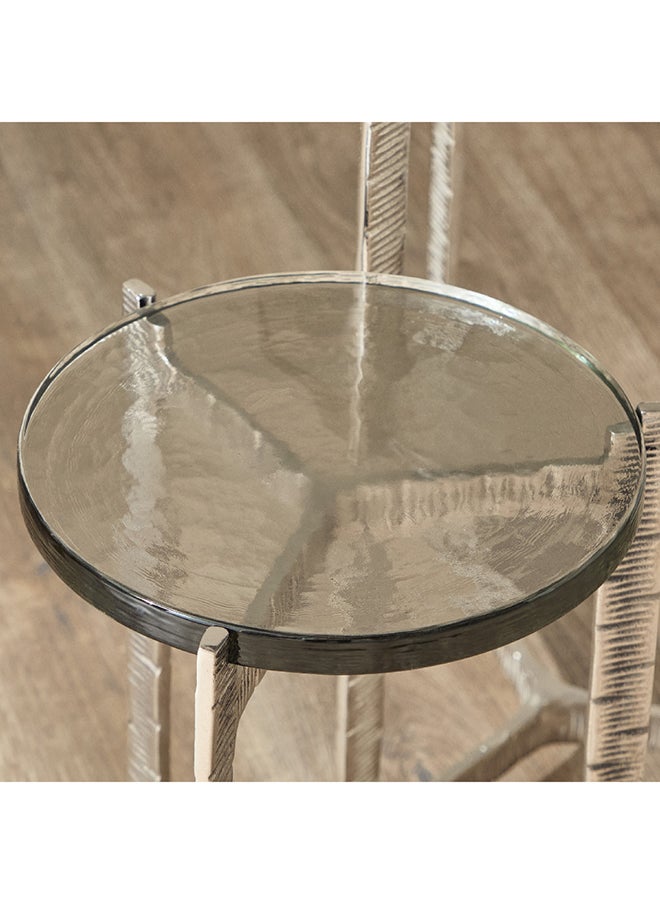 Home Box Elson 2-Piece Glass Top Accent Table Set 38 x 62 x 38 cm  - Image 3