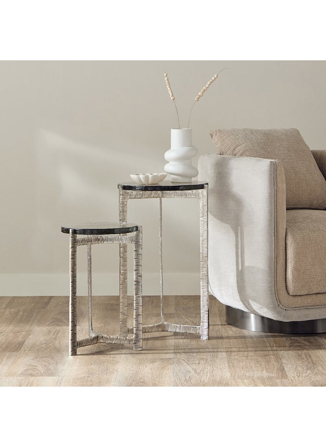 Home Box Elson 2-Piece Glass Top Accent Table Set 38 x 62 x 38 cm  - Image 5