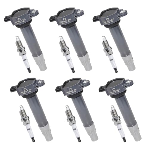 MANATEE 4606869AA Ignition Coil Pack and 7781 Iridium Spark Plugs Set for Dodge Avenger Charger Nitro Magnum, Chrysler 300 Sebring Pacifica Town & Country 3.5L 4.0L V6 2006-2010, 04606869AB UF502 - Image 1