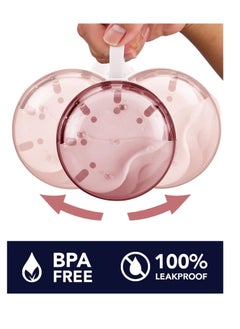 YCROJBK Denture Case, Definitely No-Leak Denture Bath Box for Traveling Perfectly, Denture Cup with Strainer & Magnetic Mirror,Completely Clean Care for Retainer, Mouth Guard, & Denture(PINK)  - Image 3
