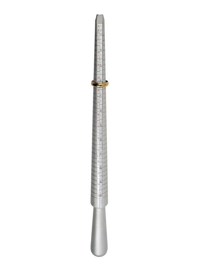 TOOLBUX Ring Sizer Stick/Ring Measurement Rod for Measuring Rings | Aluminium Ring Mandrel for Size 1–36, US 1–15, EU 41–76 | Durable Rust-Resistant Ring Size Measuring Tool - Image 2