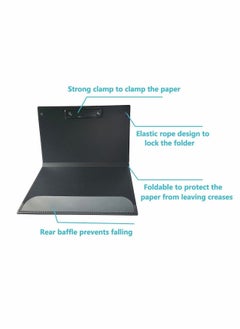 Y&D Nursing Clipboard Bifold Foldable for Nurses, Doctors and Students (Black)  - Image 2