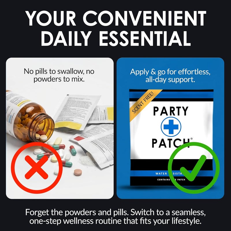 Party Patch Social Lifestyle Patch 5-Pack – Water-Resistant & Skin-Safe Adhesive for Festivals and Events - Image 3