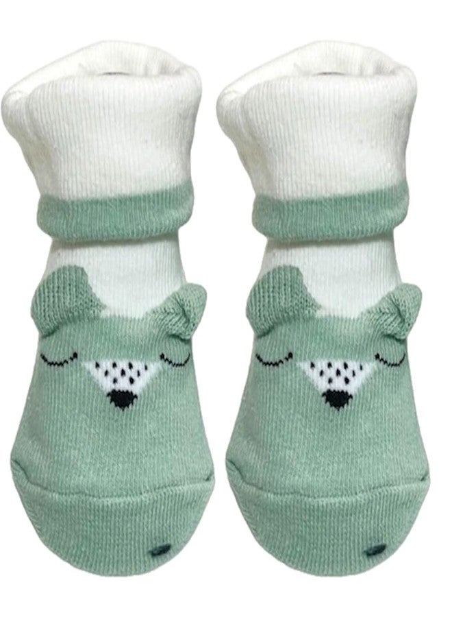 Bigbought Designer Comfortable & Soft Bootie Socks Shoes Prewalker for Boys/Girls/New Born Baby (0-6 Months) 6 PAIR - Image 4