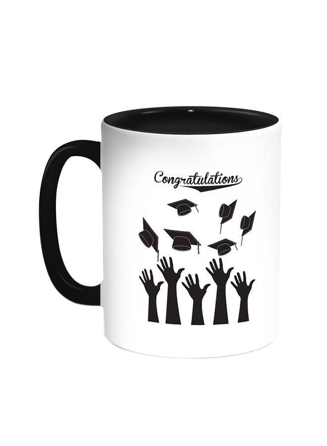 RYN Graduation Party Printed Coffee Mug Black/White 11ounce