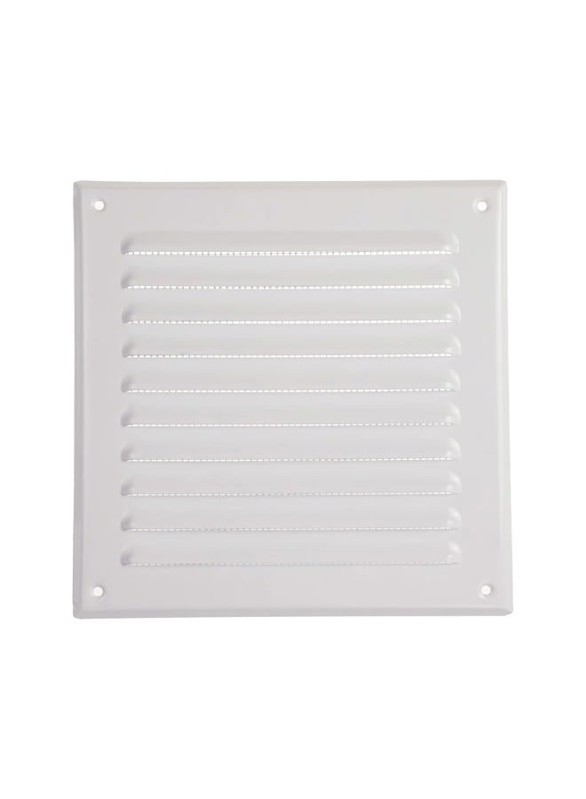 Vent Systems 6 x 6 Inch (Inner) White Vent Cover - Square Metal HVAC Return Air Grille with Mesh Screen - Register Wall Vent Duct Grill - Outdoor, Indoor, Crawlspace - Exhaust Ventilation Grill - Image 1