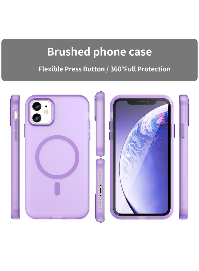 Drop-resistant, reinforced plastic back cover compatible with iPhone 11 - Purple - Image 2