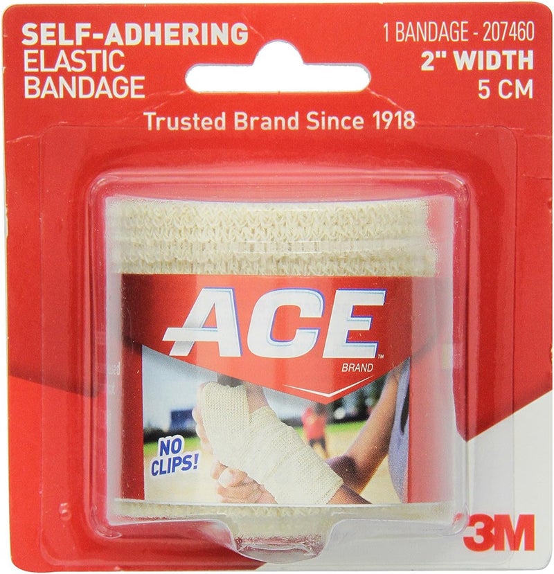 ACE 2" Self-Adhering Elastic Bandage Wrap, White