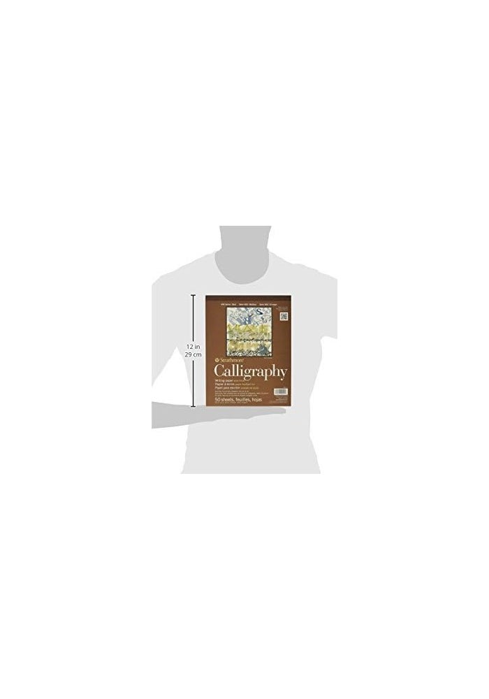 Strathmore 400 Series Calligraphy Pad - 50 Sheets, 8.5 x 11 Inches, Smooth Writing Paper - Image 2