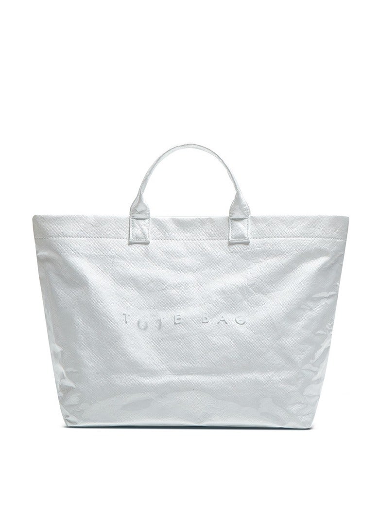 توتي توت كيس التنقل العصري سعة كبيرة للعمل - أبيض