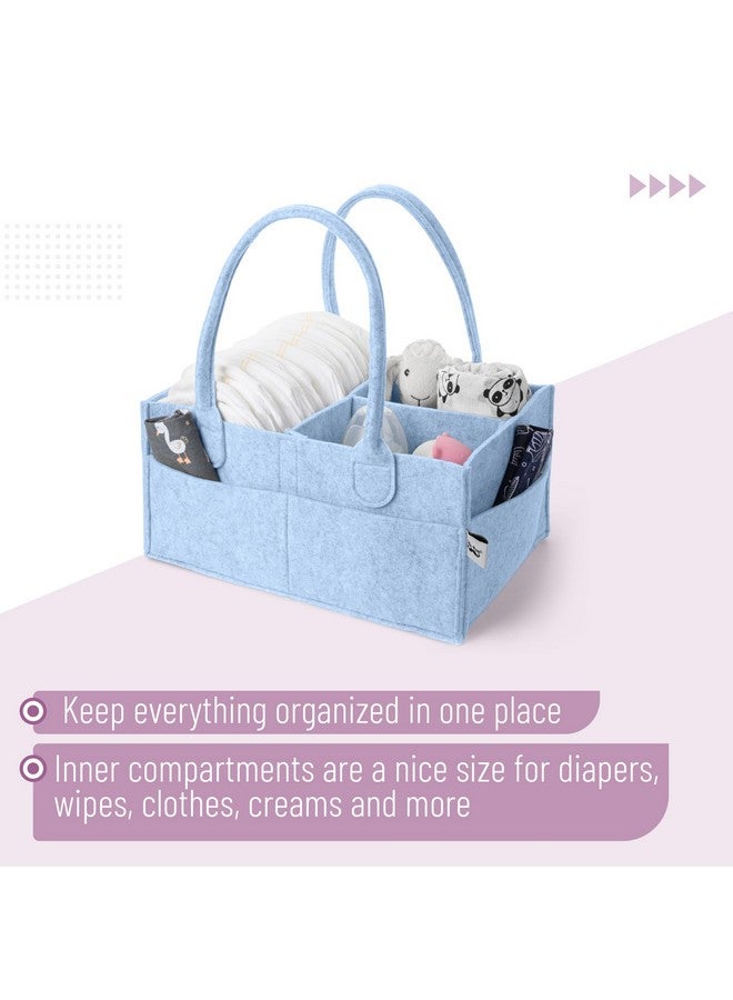 Mr. Pen Mr. Pen- Baby Diaper Caddy Organizer, Sky Bliss, Baby Caddy Organizer with Handle, Compact Size, Collapsible & Portable  - Image 3