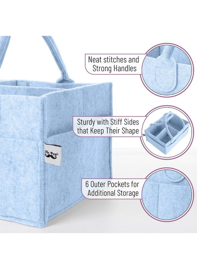 Mr. Pen Mr. Pen- Baby Diaper Caddy Organizer, Sky Bliss, Baby Caddy Organizer with Handle, Compact Size, Collapsible & Portable  - Image 2