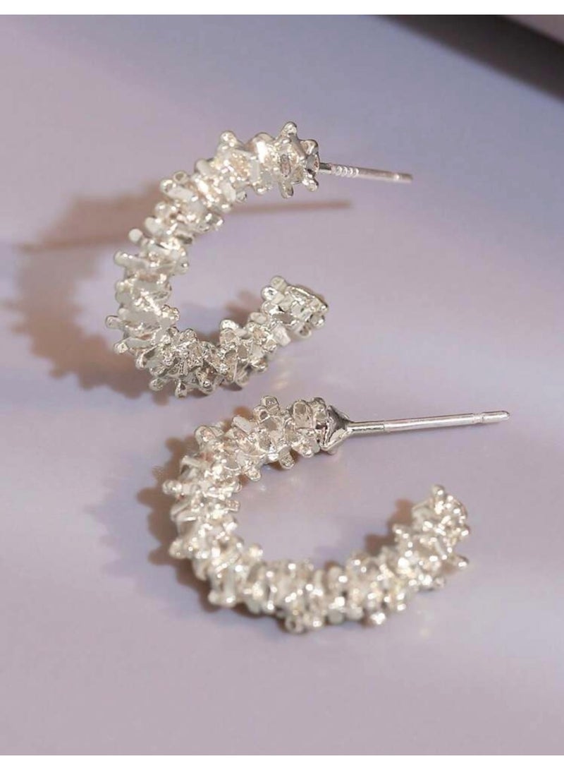 Dangle Charms Elegant & Trendy Silver Plated Earrings For Women - Image 2