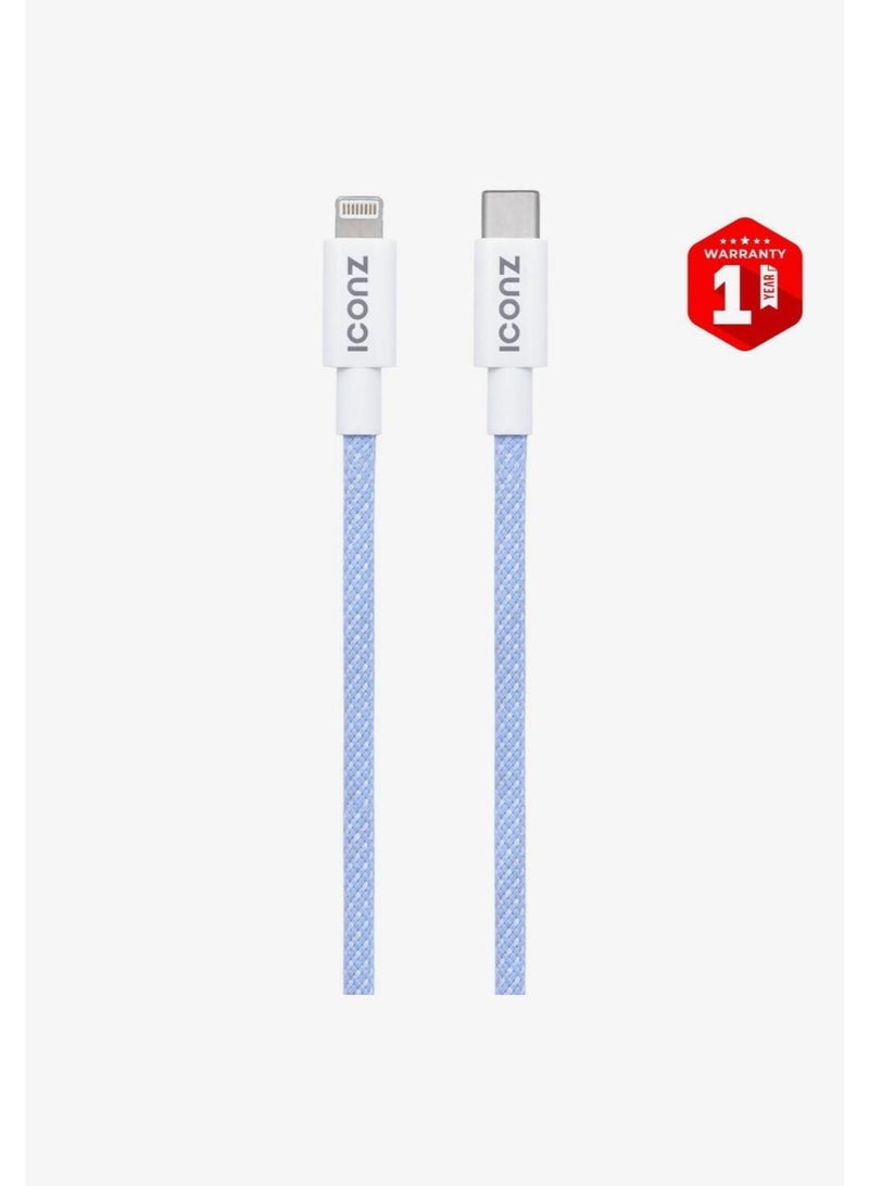 ICONZ Link L26 XBCL20 USB Mobile Charger Cable with Lightning Port, 2.4A Fast Charging, 1 Meter - Blue
