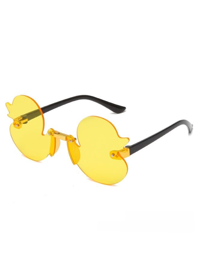New Duckling Rimless Sunglasses Cute Cartoon Funny Glasses Anti-ultraviolet Personalized Sunglasses