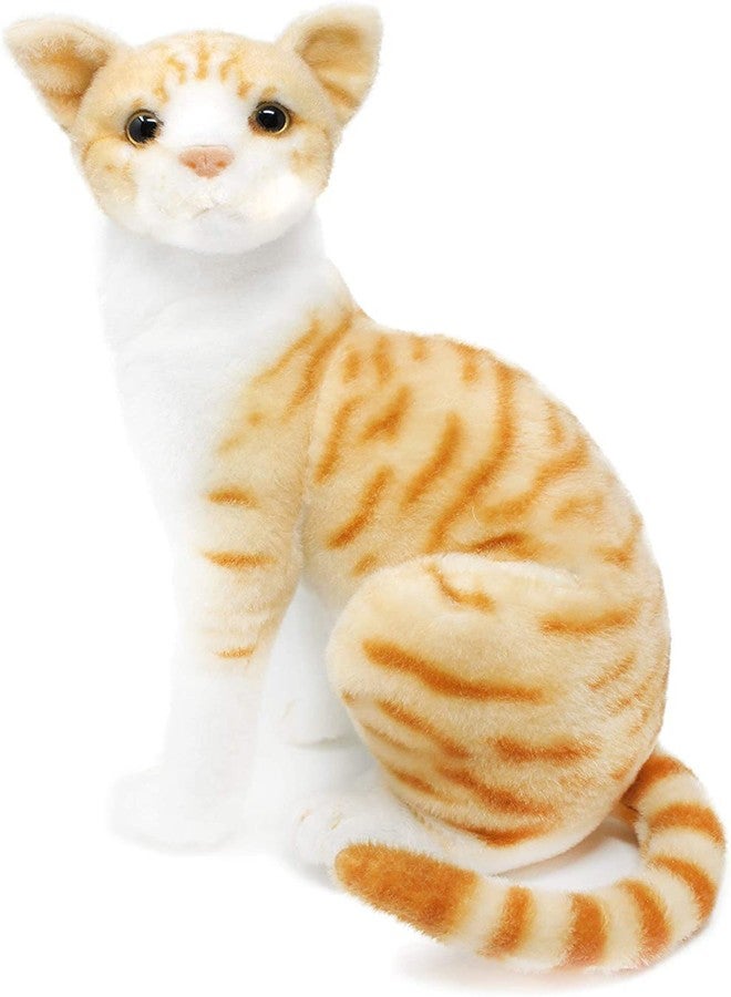 Tickles Musical Sitting Cat with Meow Meow Sound Soft Stuffed Plush Animal Toy for Kids Boys & Girls Birthday Gift (Color: White & Orange Size: 40 cm) - Image 2