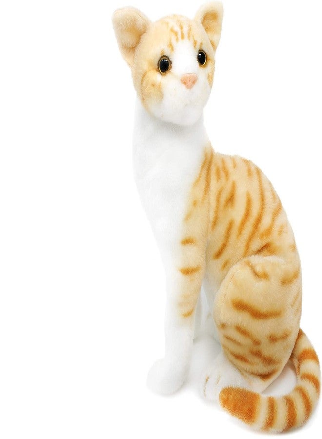 Tickles Musical Sitting Cat with Meow Meow Sound Soft Stuffed Plush Animal Toy for Kids Boys & Girls Birthday Gift (Color: White & Orange Size: 40 cm) - Image 3