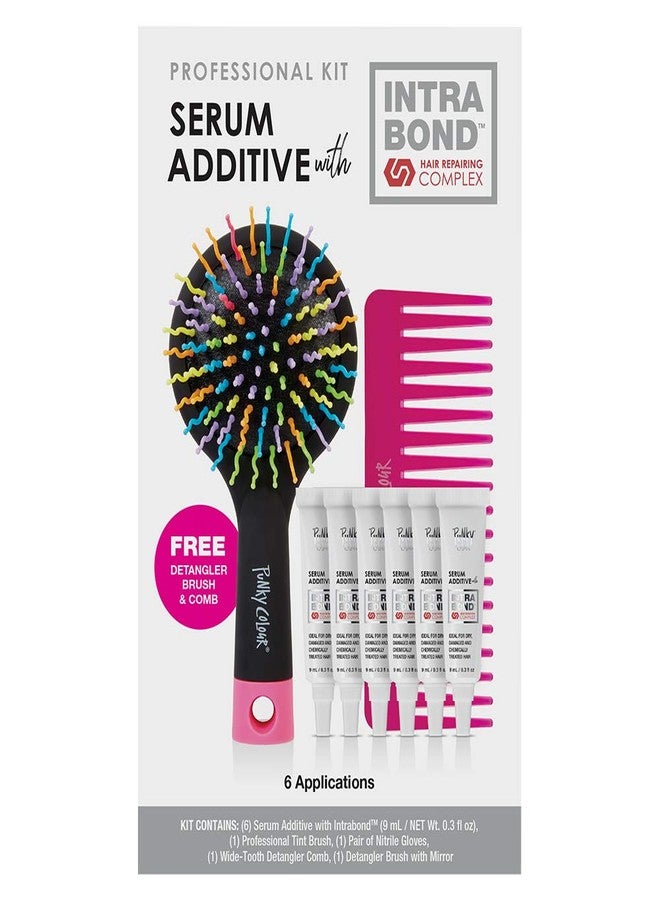 Punky Professional Kit Serum Additive with Intrabond Hair Repairing Complex, w/Free Detangler Brush & Comb, 6 Applications - Image 1