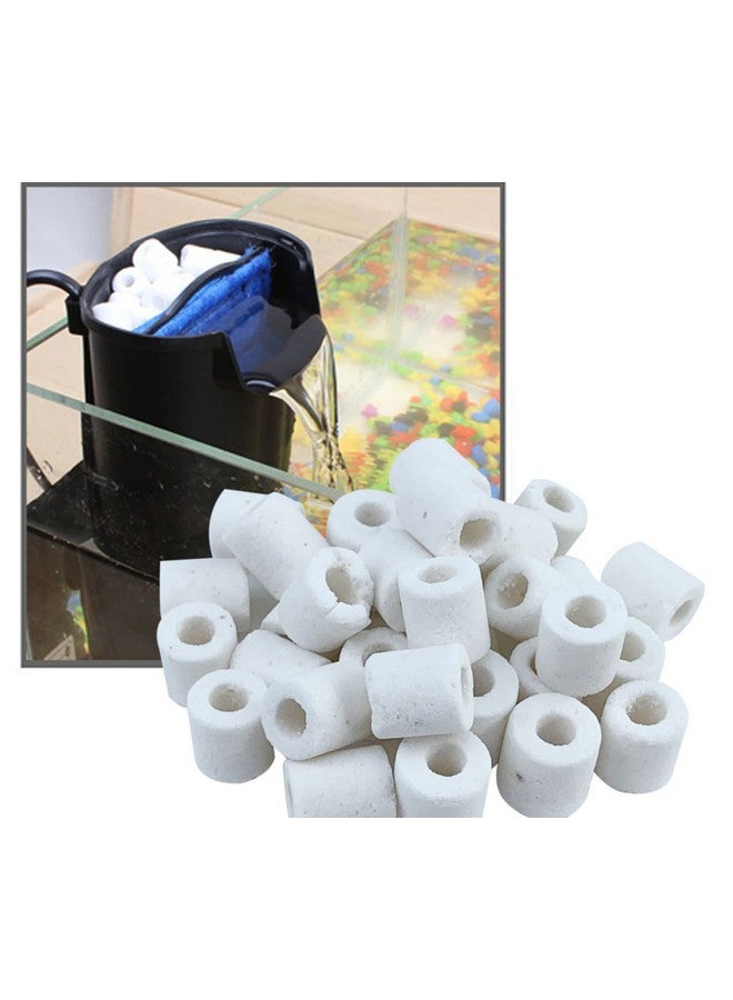 وسائط ترشيح حلقة سيراميك حيوية نشطة - (حلقة سيراميك - 500 جرام) لحوض السمك/خزان الأسماك | مسامية للغاية، تولد بكتيريا مفيدة | مناسبة للمياه المالحة والمياه العذبة - Image 4