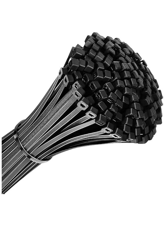erorex Industry Grade Black Cable Ties Of 22.5 KG Tensile Strength (300 MM X 4.8mm) - Pack of 50 Self-Locking Nylon Zip Tie Wraps. - Image 4