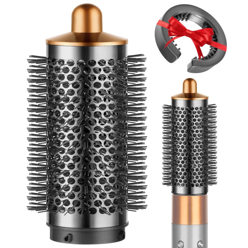 YTCHYYSK YTCHYYSK Round Volumizing Brush NickelCopper and Filter Cleaning Brush for Dyson Airwrap Accessories Hair Styler Limp Flat Hair Volumizer Attachment Tool Part No 96948901 97075001 