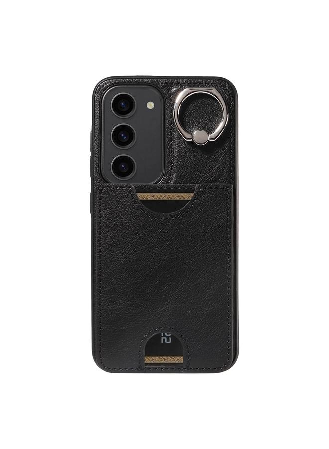 S-TOP Case For Samsung Galaxy S23 5G Calf Texture Card Slot Ring Holder Phone Case - Image 2