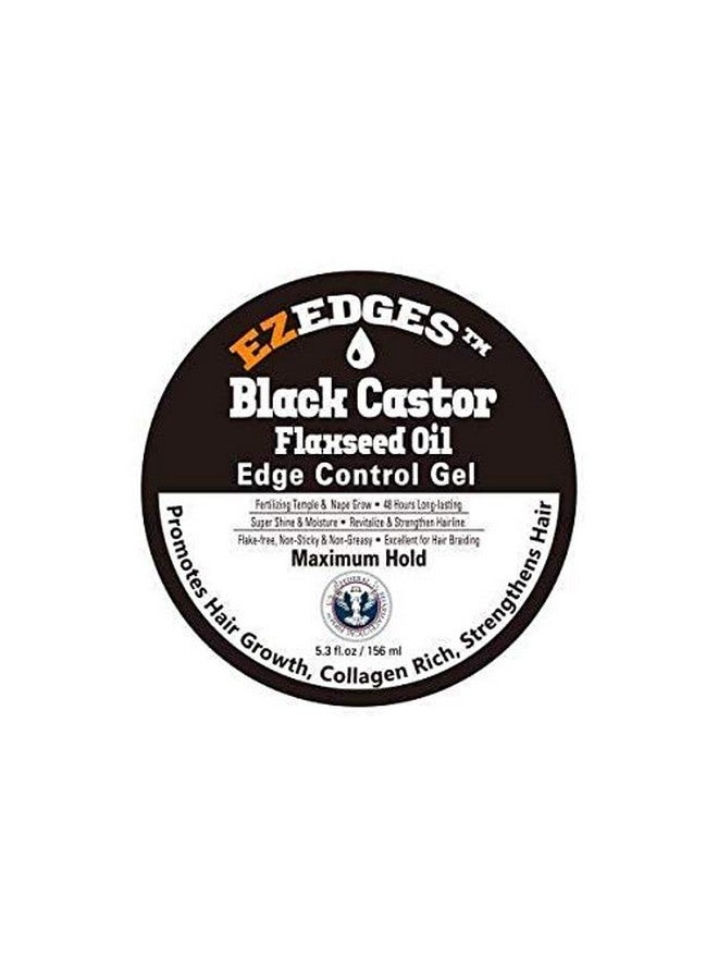 Hair Style Ezedges Edge Control Gel Black Castor Flaxseed Oil 5.3Oz - Image 2