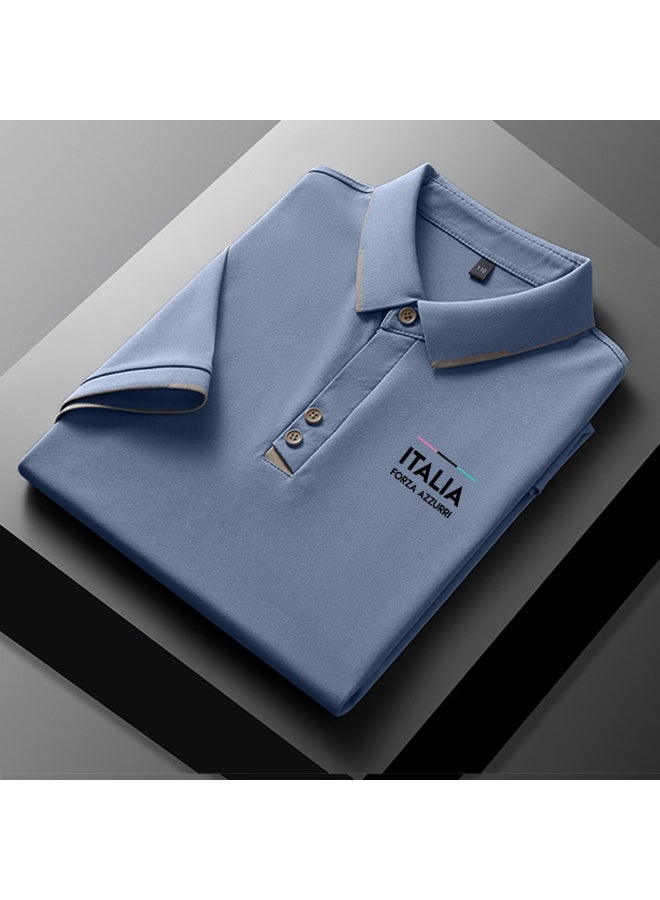 High-end new men’s premium casual/business/team wear leisure print polo shirt.