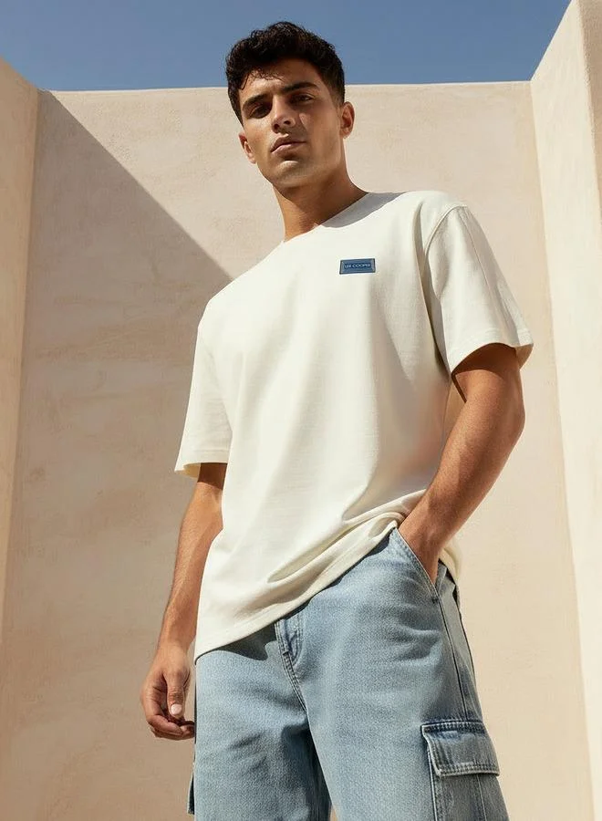 لي كوبر Lee Cooper Men Regular Fit Crew Neck Short Sleeves Printed T shirt