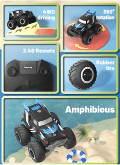 Harvestoy 1:16 Scale Pick-up Toys RC Car Truck Toys Remote Control Cars Body Waterproofing Suitable for All Terrain 4WD Off-Road Car Summer Water Toy Stunt Remote Control Car for Kids  - Image 2