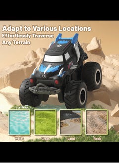 Harvestoy 1:16 Scale Pick-up Toys RC Car Truck Toys Remote Control Cars Body Waterproofing Suitable for All Terrain 4WD Off-Road Car Summer Water Toy Stunt Remote Control Car for Kids  - Image 4
