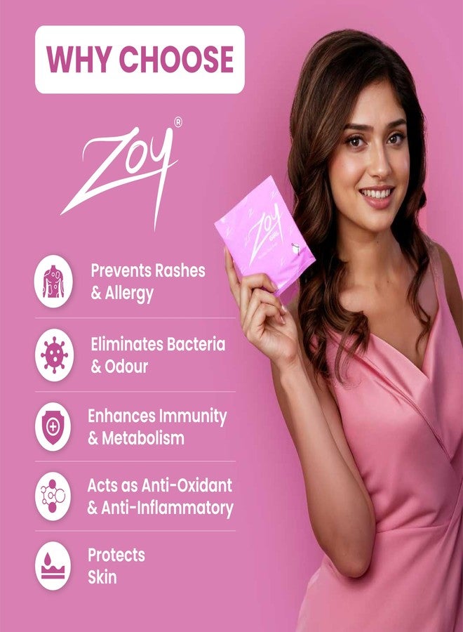 ZOY Graphene Sanitary Pads for Women XL+ Extra Heavy Flow | Anti-Bacterial Protection | Rash-Free, High Absorbency, Breathable Cotton, Odour Control | Ultra Thin Leak Lock Pads | 8 Pads - Image 3