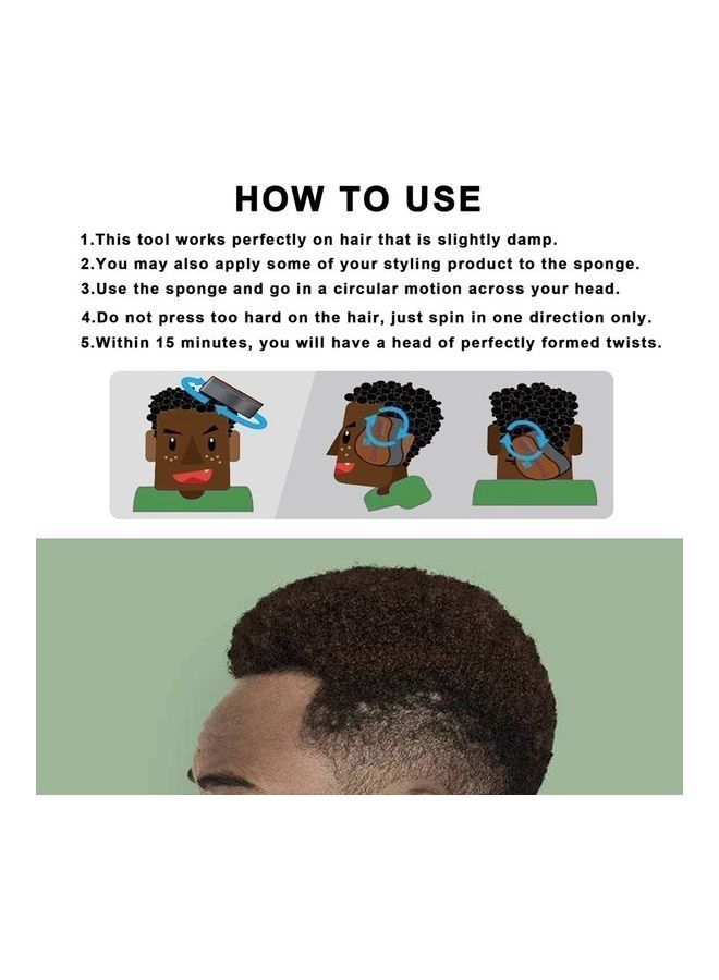 NIBEMINENT Double-sided Sponge Afro Comb For Hair Styling Black/Red 22x15x5.5cm - Image 5