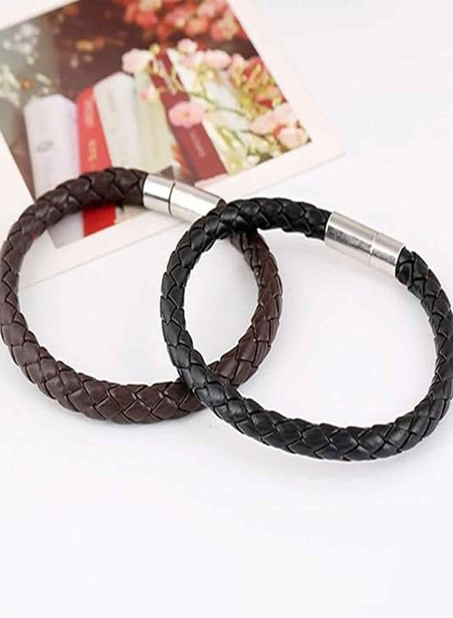 XFSAFDM 3 Pack Leather Bracelet for Men, Stylish Handmade Leather Bracelets for Men, Fashionable Accessories for Men, Minimalist Leather Bracelets - Image 4