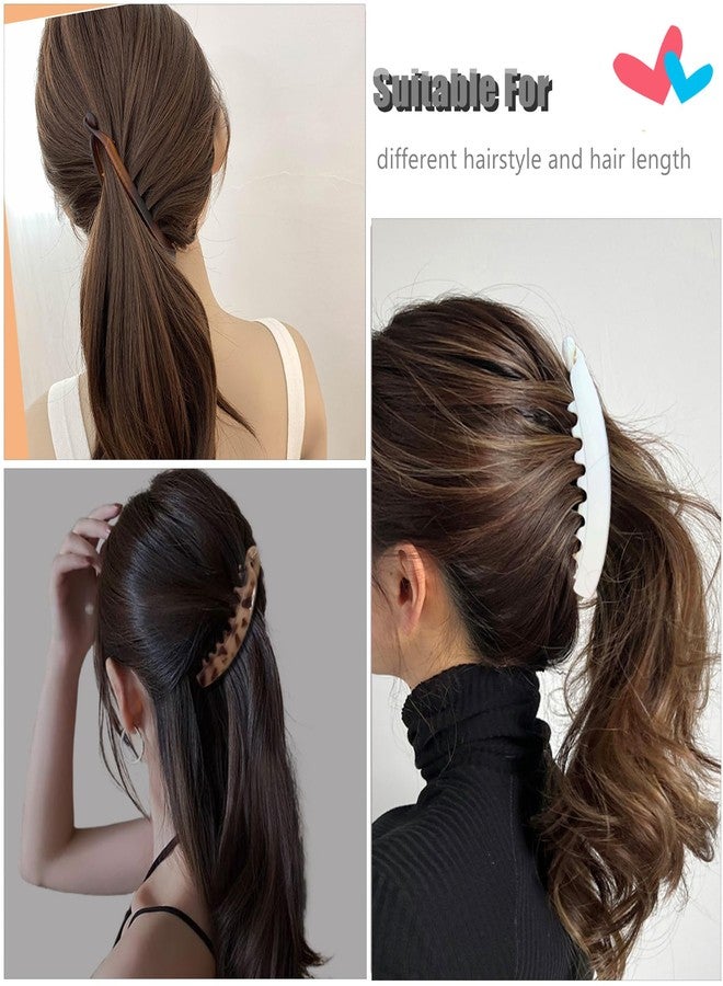 إيجلا مجموعة من 6 مشابك شعر على شكل موزة - مشابك كبيرة غير قابلة للانزلاق للشعر الخفيف والناعم والكثيف - Image 2