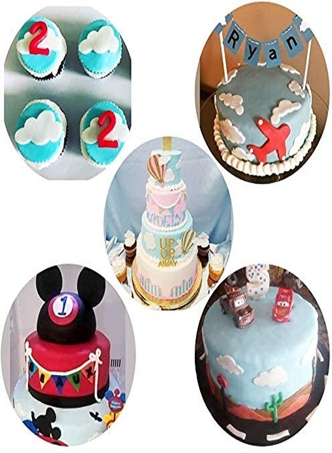 Cake Decor 5PCS Different Plastic Flufy Cloud Cutters Cookie Cutters Cake Cutters Fondant Cloud Cutters - Image 3