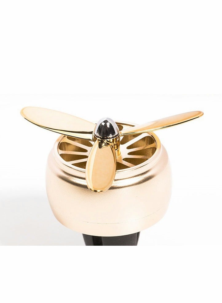 SYOSI Car Fragrance Diffuser Vent Clip Car Air Fresheners Car Purifier Remove The Smell Of Smoke Stylish Propeller Shape Car Decoration ( Gold ) - Image 5